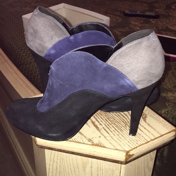 Tri-Color Suede Booties - Picture 2 of 2